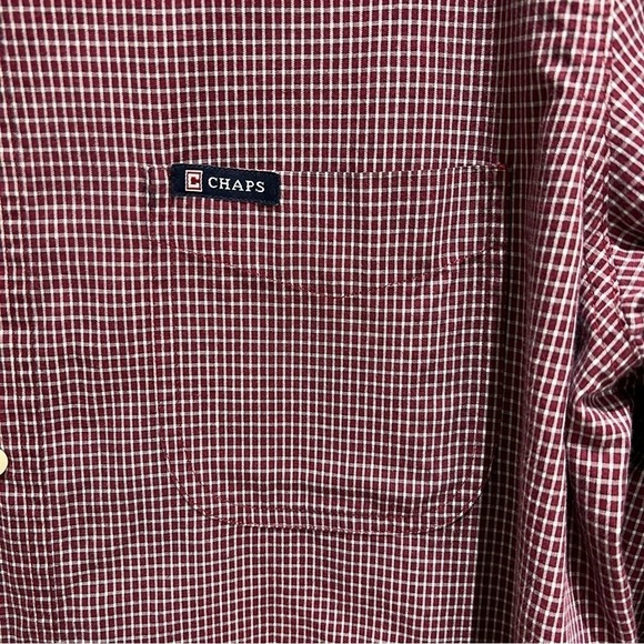 Chaps Easy Care Button Down Dress/Casual Shirt Size Medium - Picture 3 of 7
